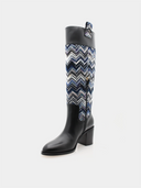Sophic Boot Chevron Wave - Blauw en Zwart
