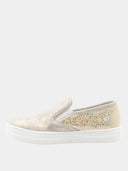 Kinderslip-on sneakers met gouden details - Beige en goud