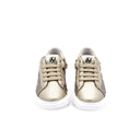Sneakers van gelamineerd leer en gewatteerde stof - Goudkleurig