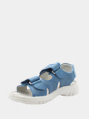 Oranje sandalen met open teen en sterretje voor kinderen - Azuurblauw