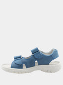 Oranje sandalen met open teen en sterretje voor kinderen - Azuurblauw