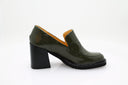 Lakleren mocassins - Olijfgroen