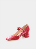 Carmen Mary Jane Velvet - Pink