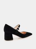 Carmen Mary Jane Velvet - Black