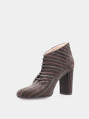 Lace-up Ankle Boots - Brown