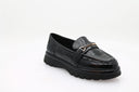 Glanzende mocassins Evanthi - Zwart