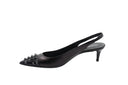 Slingback Leather Pumps - Black