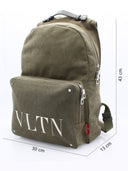 Leather Backpack - Military Green