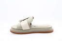 Leather mules - Sage green
