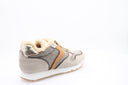 Leather Sneakers - Beige and Grey