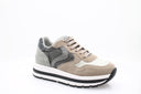 Suede Sneakers - Beige and Grey