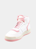 SL80 Mid-Top Sneaker - White and Pink