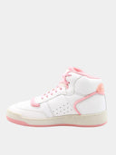 SL80 Mid-Top Sneaker - White and Pink