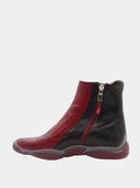 Ankle boots - Black/Dark Red