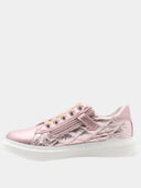 Kids' Metallic Low-Top Sneakers - Pink