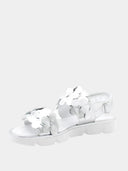 Sandalen met decoratieve bloemen - Grijs